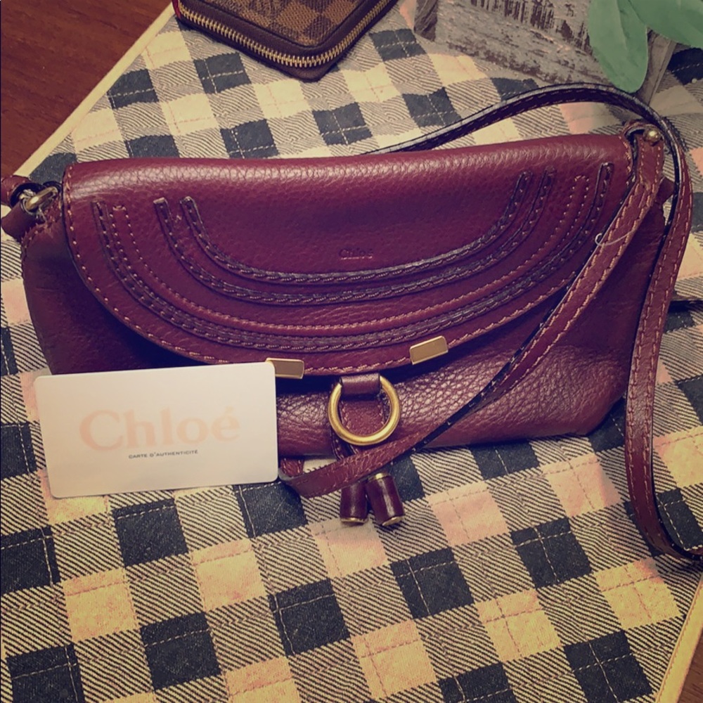 Chloe burgundy crossbody
